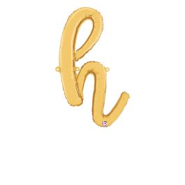 Gold Letter H Balloon 24 Inch Foil - Party Decor - Image 1