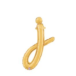 Gold Letter J Balloon 24 Inch Foil - Image 1