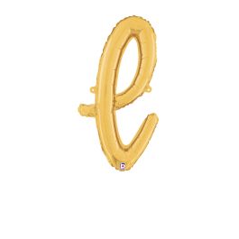 Gold Letter E Balloon 24 Inch - Foil Party Decor - Image 1