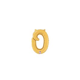 Gold Letter O Balloon 14 Inch Foil Decoration - Image 1
