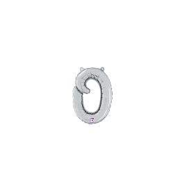 Silver Letter O Balloon 14 Inch Foil Decoration - Image 1