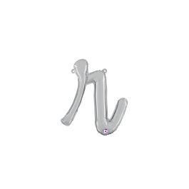 Silver Letter Balloon 14 Inch - 5-Pack Party Decor - Image 1