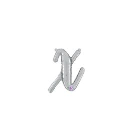 Silver Letter X Balloon 14 Inch - 5-Pack Party Decor - Image 1