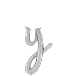 Silver Letter Script Balloon 24 Inch - Pack of Letters - Image 1