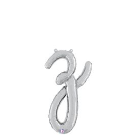 Silver Script Z Foil Balloon 24 Inch - 5-Pack - Image 1