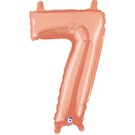Rose Gold Number 7 Foil Balloon 14 Inch - Image 1