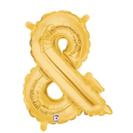 Gold Ampersand Balloon 14 Inch - Image 1