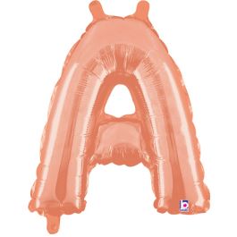 Rose Gold Letter A Foil Balloon 14 Inch - Image 1