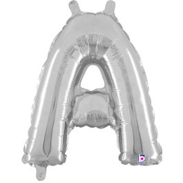 Silver Letter A Foil Balloon 14 Inch - Image 1