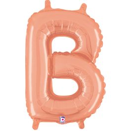 Rose Gold Letter B Foil Balloon 14 Inch - Image 1