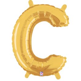 Gold Letter C Foil Balloon 14 Inch - Image 1