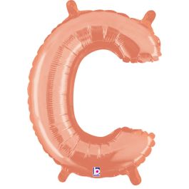 Rose Gold Letter C Foil Balloon 14 Inch - Image 1