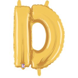 Gold Letter D Foil Balloon 14 Inch - Image 1