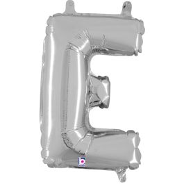Silver Letter E Foil Balloon 14 Inch - Image 1