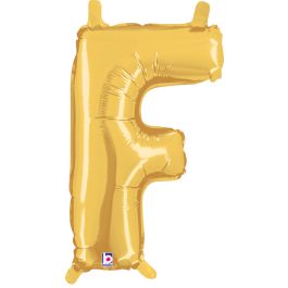 Gold Letter F Foil Balloon 14 Inch - Image 1