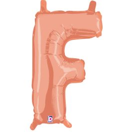 Rose Gold Letter F Foil Balloon 14 Inch - Image 1