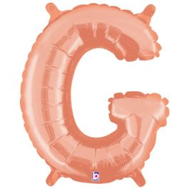 Rose Gold Letter G Foil Balloon 14 Inch - Image 1