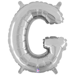 Silver Letter G Foil Balloon 14 Inch - Image 1