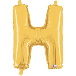 Gold Letter H Foil Balloon 14 Inch - Image 1