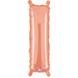 Rose Gold Letter I Balloon 14 Inch - 5-Pack - Image 1