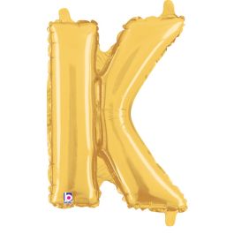 Gold Letter K Foil Balloon 14 Inch - Image 1