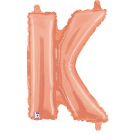 Rose Gold Letter K Foil Balloon 14 Inch - Image 1