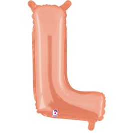 Rose Gold Letter L Foil Balloon 14 Inch - Image 1
