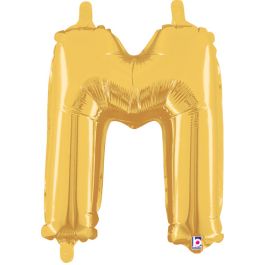 Gold Letter M Foil Balloon 14 Inch - Image 1