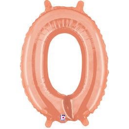 Rose Gold Letter O Foil Balloon 14 Inch - Image 1