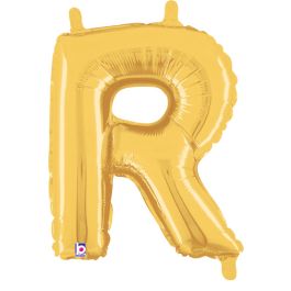 Gold Letter R Foil Balloon 14 Inch - Image 1