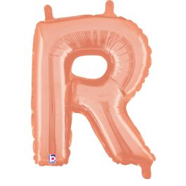 Rose Gold Letter R Foil Balloon 14 Inch - Image 1
