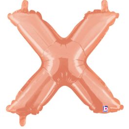 Rose Gold Letter X Foil Balloon 14 Inch - Image 1