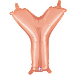 Rose Gold Letter Y Foil Balloon 14 Inch - Image 1