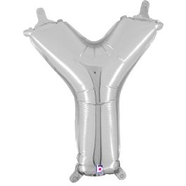 Silver Letter Y Foil Balloon 14 Inch - Image 1