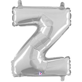Silver Letter Z Foil Balloon 14 Inch - Image 1