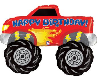 Monster Truck Balloon 40" - Birthday Party - Image 1