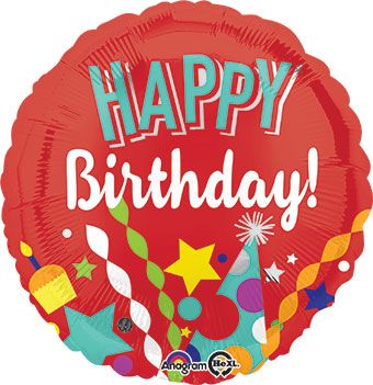 Festive Birthday Balloons - 5-Pack - Image 1