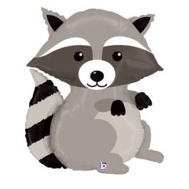 Woodland Raccoon Foil Balloon 36 Inch - Novelty Character Decor - Image 1