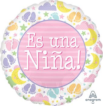 Es Una Niña Balloon - 5-Pack - Image 1