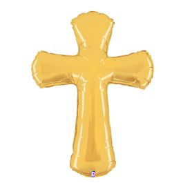 Gold Religious Cross Balloon 39 Inch - Image 1