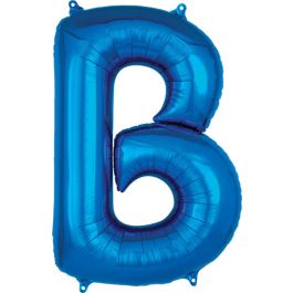 Blue Letter B Foil Balloon - Large Shape Party Decor - Image 1