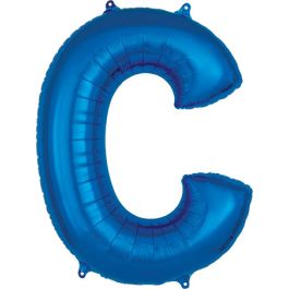 Blue Letter C Foil Balloon 32 Inch - Image 1