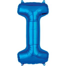 Blue Letter I Foil Balloon 32 Inch - Image 1