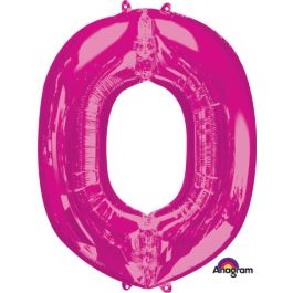 Pink Letter O Foil Balloon 33 Inch - Image 1