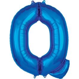 Blue Letter Q Foil Balloon 32 Inch - Party Decor - Image 1