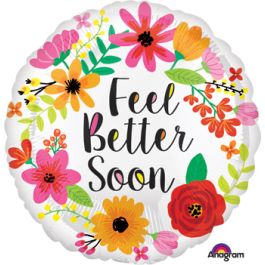 Floral Wreath Balloon 18 Inch Get Well Gift Decoration - Image 1