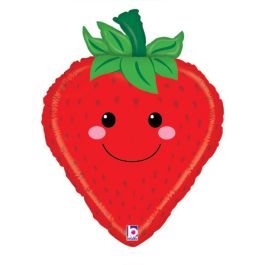 Strawberry Foil Balloon Large Shape 26 Inch - Party Decoration - Image 1