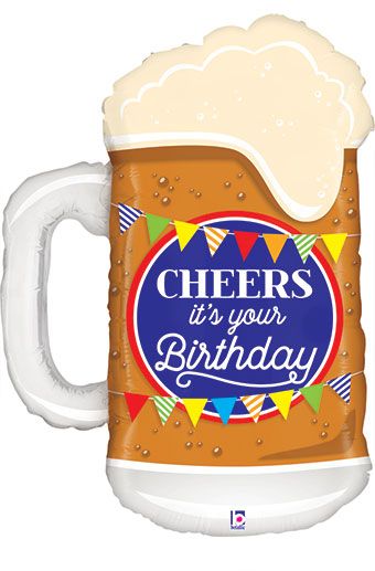 Beer Mug Balloon 34" - Birthday Party - Image 1