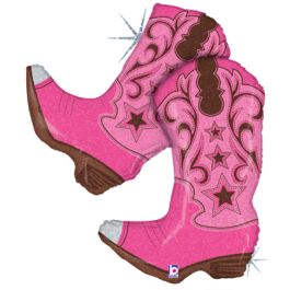 Pink Dancing Boots Balloon 36" Foil - 1 Pack - Image 1