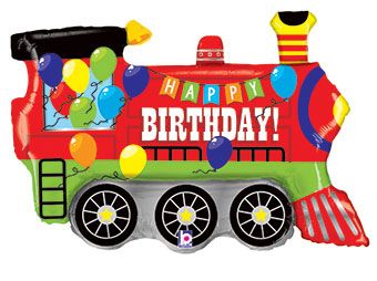 Birthday Train Balloon - 3-Pack - Image 1